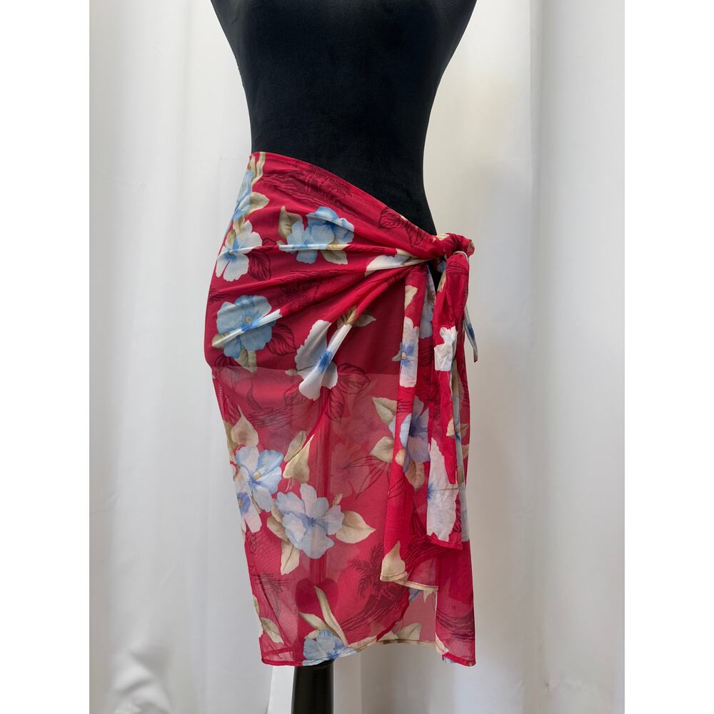 La Cabana,  swim cover up wrap. 
Waist 20, adjustable 
Length 26